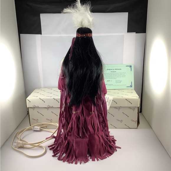 NWT VTG Duck House Heirloom Dolls Night Light Lamp - AMADARY 18" Native American - Picture 5 of 10